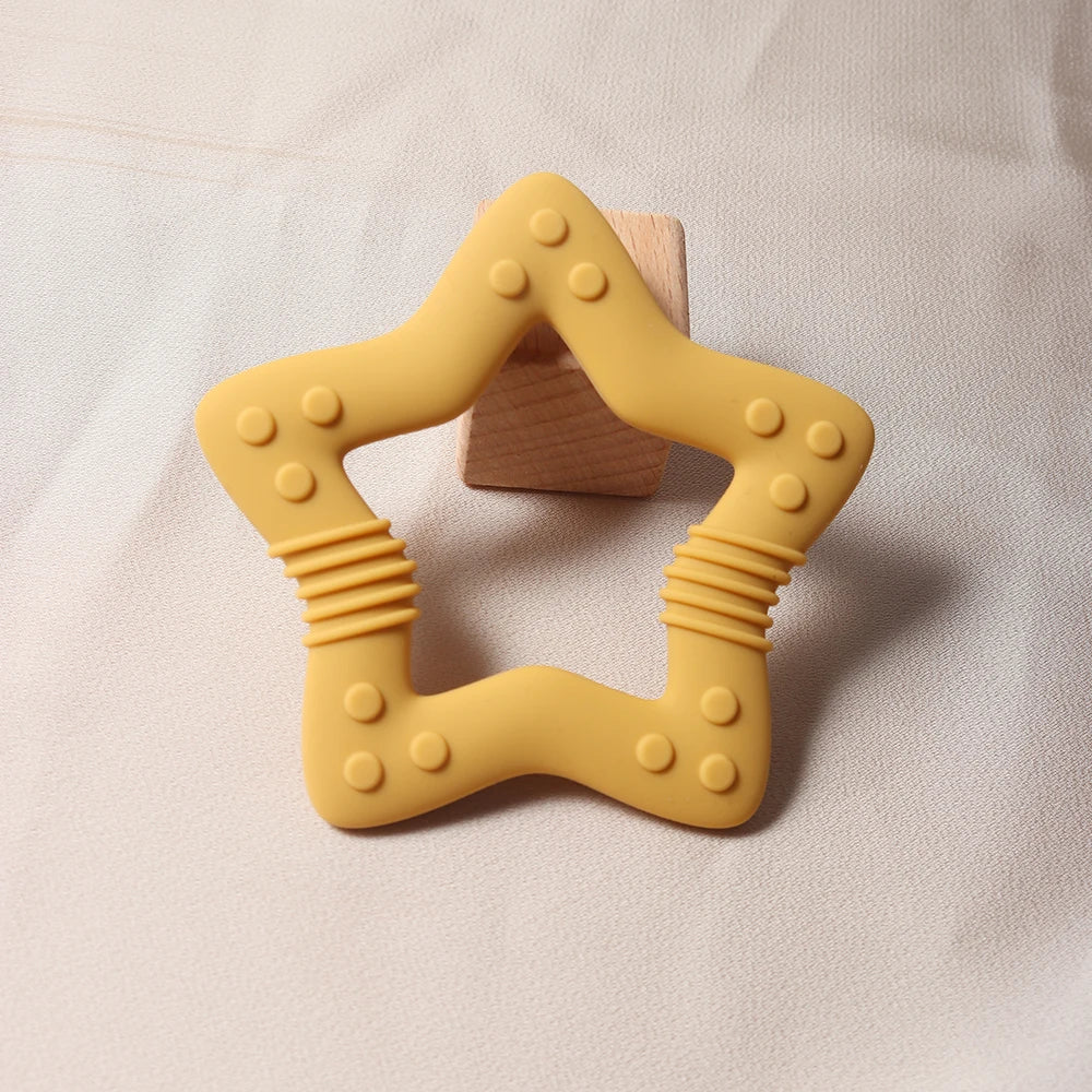 Silicone Heart and Star Teether