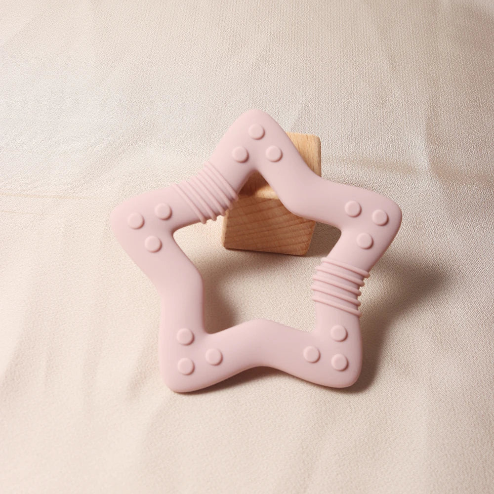 Silicone Heart and Star Teether