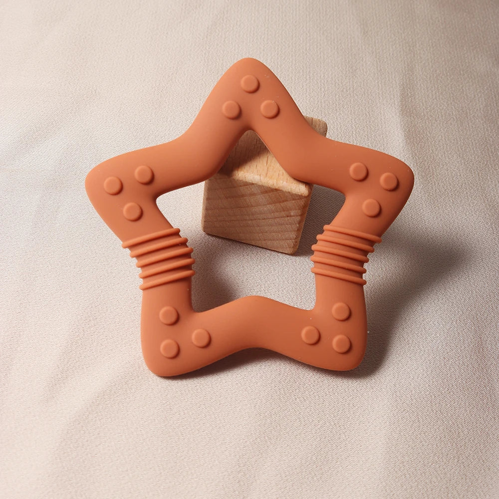 Silicone Heart and Star Teether