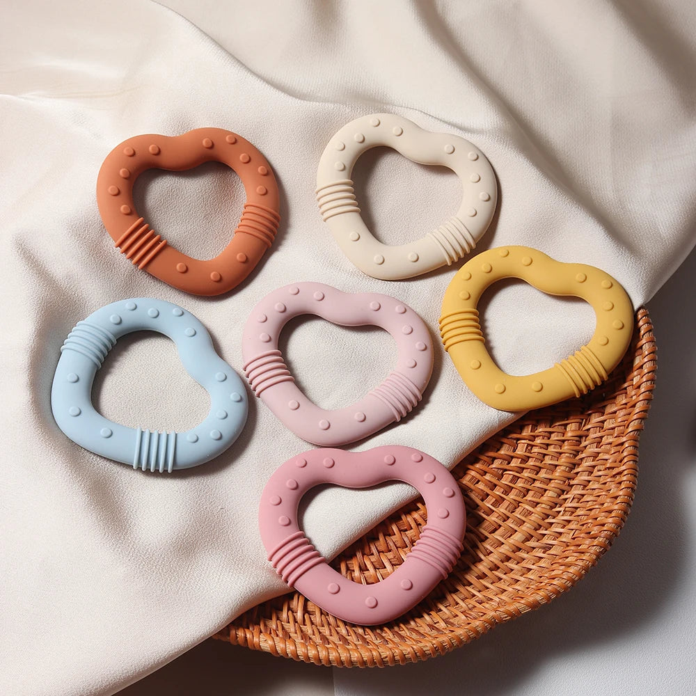 Silicone Heart and Star Teether