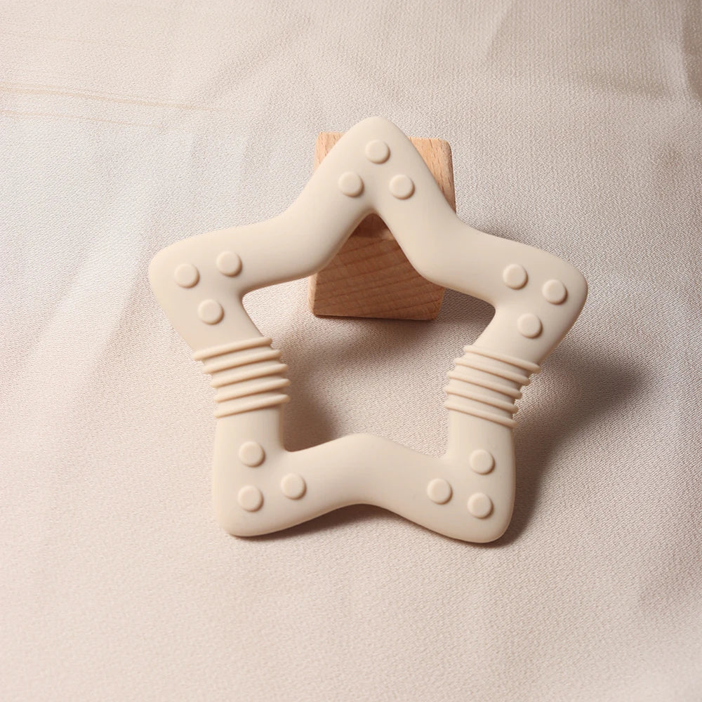 Silicone Heart and Star Teether