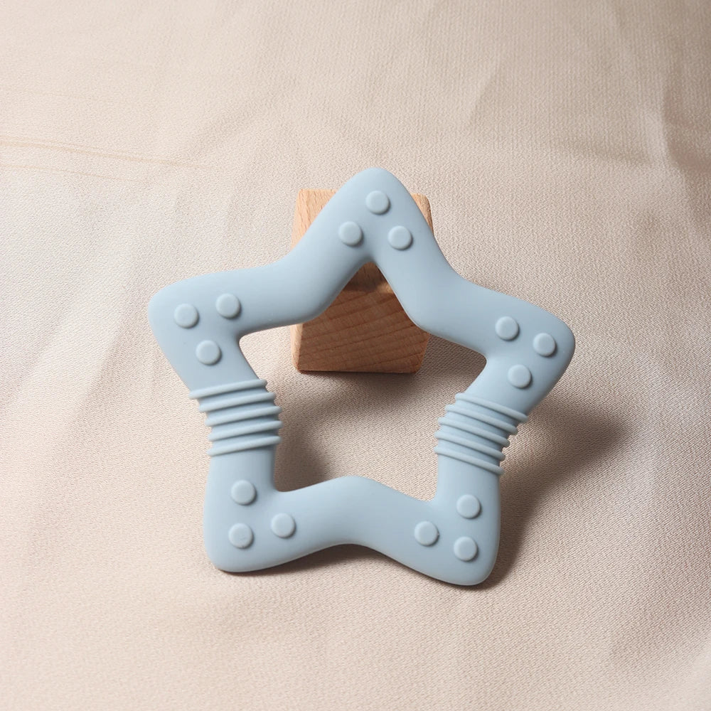 Silicone Heart and Star Teether