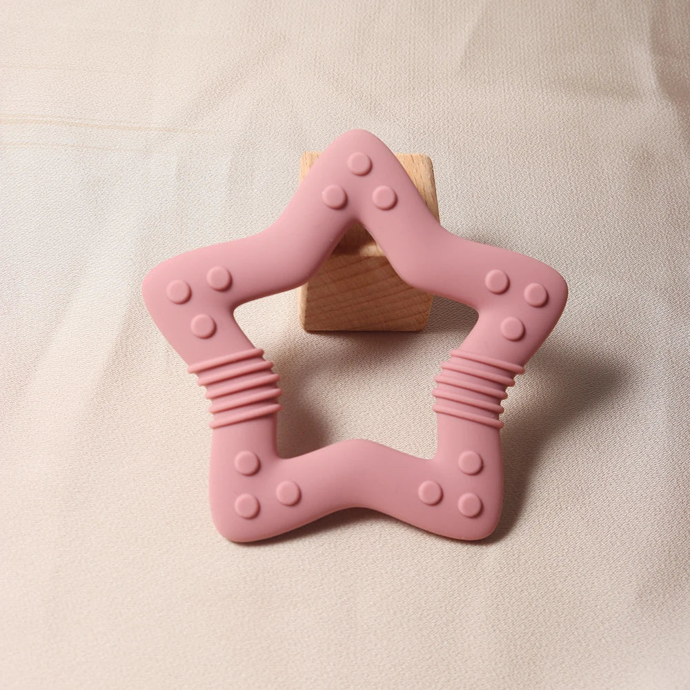 Silicone Heart and Star Teether