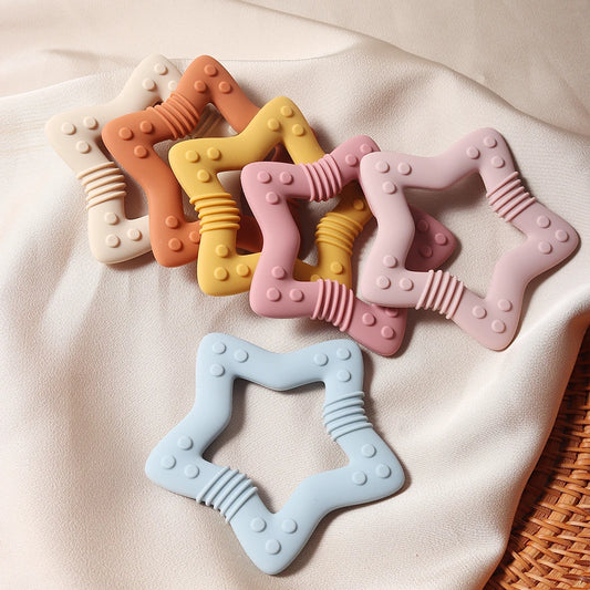 Silicone Heart and Star Teether